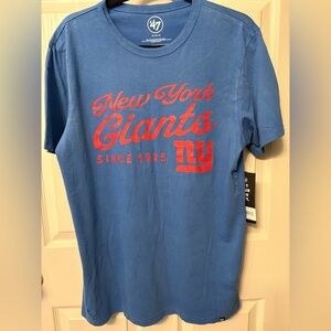 NWT 47 Brand Mens New York Giants Football Shirt NFL Blue Size Medium $40